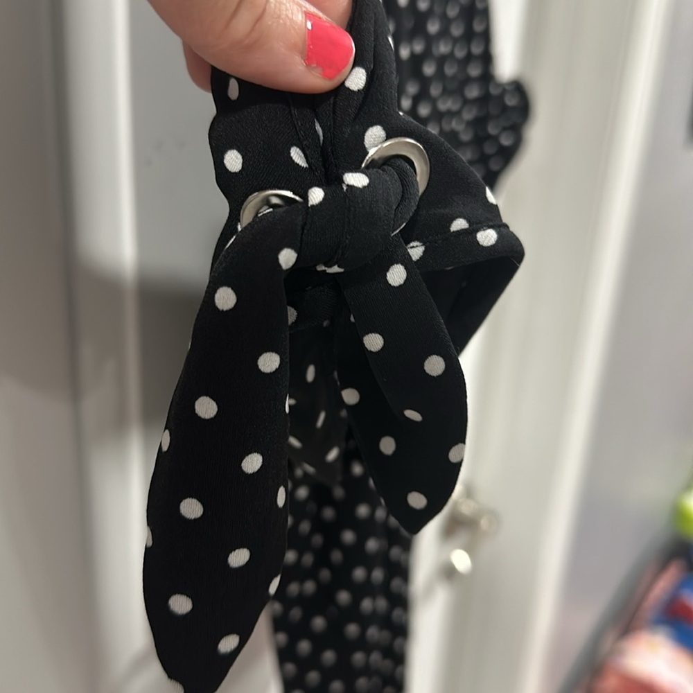 DKNY black Polka Dot Blouse - Picture 4 of 6